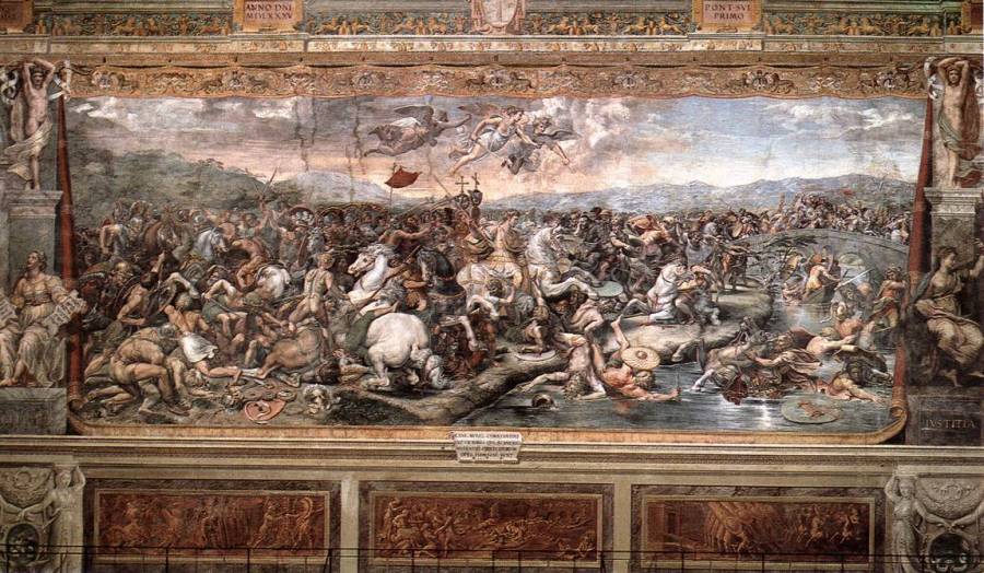Raffaello - Stanze Vaticane - la bataille de Pons Milvius.jpg